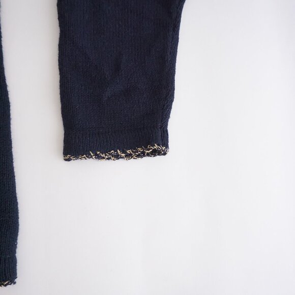 Vintage Christopher & Banks Embroidered Leaf Cotton Cardigan Fall Cottagecore L - Picture 9 of 13